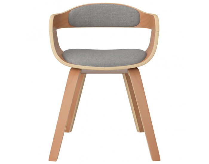 Sonata H Трапезни столове, 6 бр, таупе, извито дърво и текстил