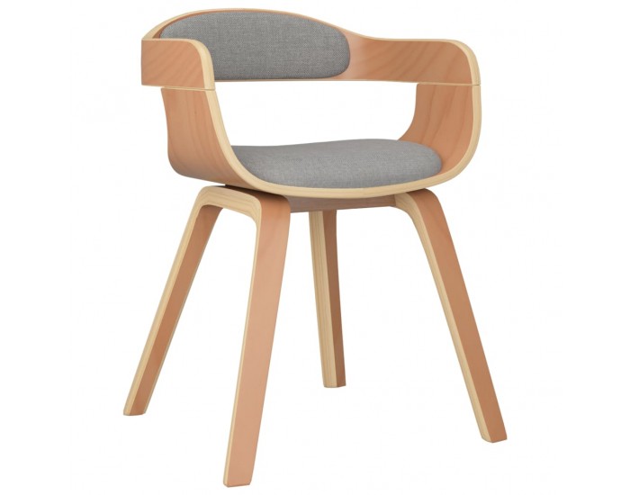 Sonata H Трапезни столове, 6 бр, таупе, извито дърво и текстил