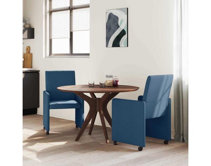 Sonata H Обедени столове с колело 2 pcs Синьо 57 х 66 х 94 см текстил