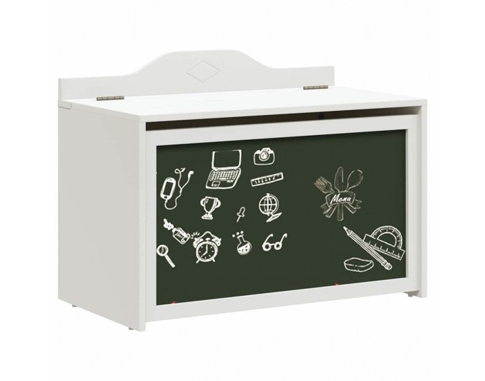 Sonata H Кутия за играчки Бяло 73 x 33 x 55 см Инженерно дърво
