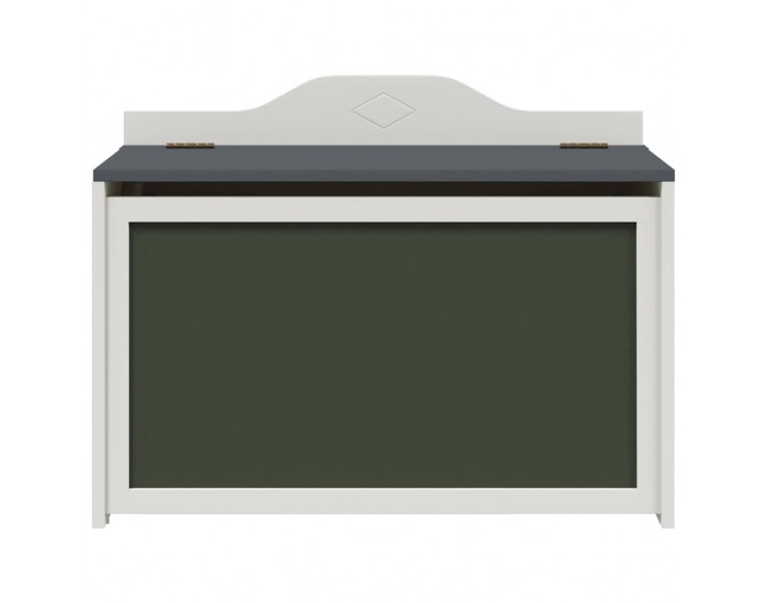 Sonata H Кутия за играчки Сиво и бяло 73 x 33 x 55 см Инженерно дърво