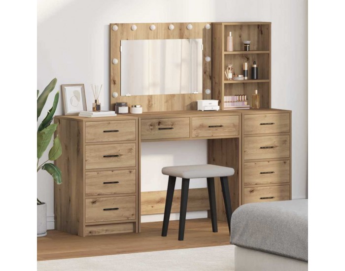 Sonata H Тоалетка с рафт 3 pcs Кафяво 40 x 41 x 135 см Инженерно дърво