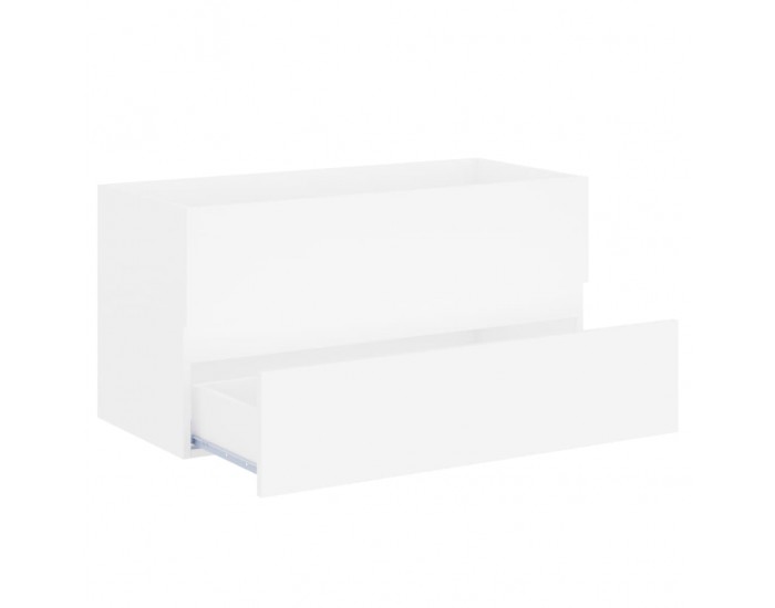 Sonata H Шкаф за баня с вградена мивка, бял, инженерно дърво