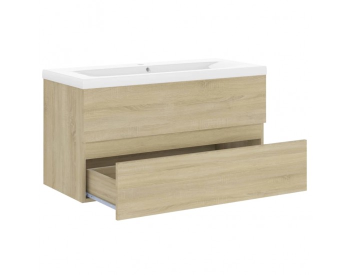 Sonata H Шкаф за баня с вградена мивка, дъб сонома, инженерно дърво