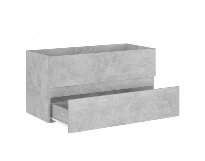 Sonata H Шкаф за баня с вградена мивка, бетонно сив, инженерно дърво