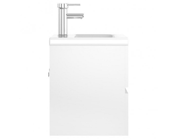 Sonata H Шкаф за баня с вградена мивка, бял, инженерно дърво