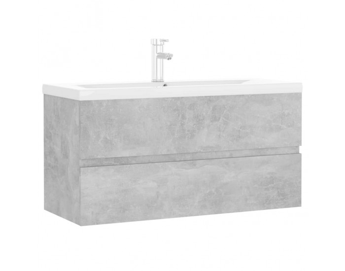 Sonata H Шкаф за баня с вградена мивка, бетонно сив, инженерно дърво