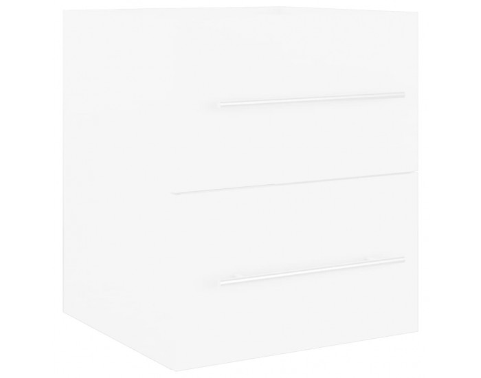 Sonata H Шкаф за баня с вградена мивка, бял, инженерно дърво