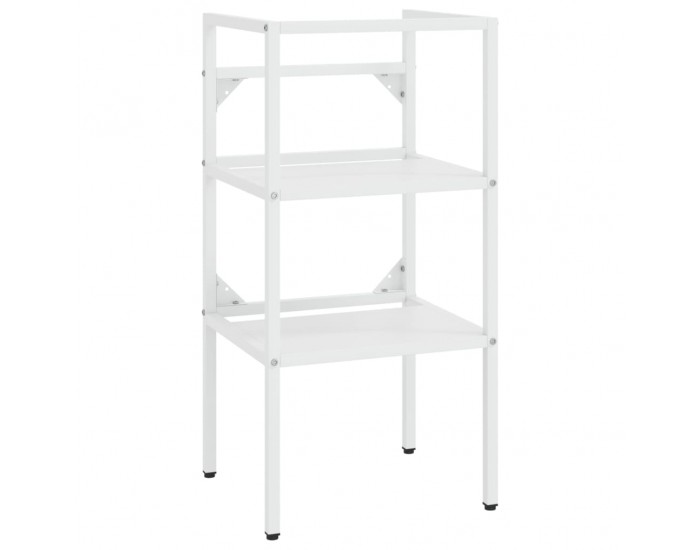 Sonata H Рамка за мивка за баня с вграден умивалник, бяла, желязна