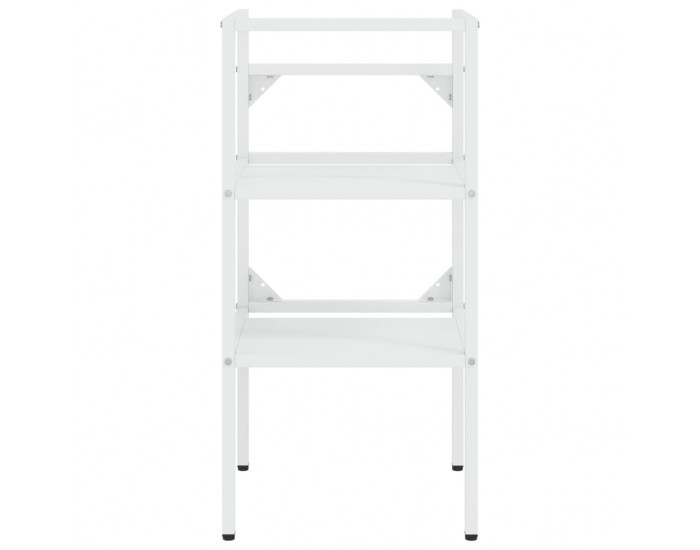 Sonata H Рамка за мивка за баня с вграден умивалник, бяла, желязна