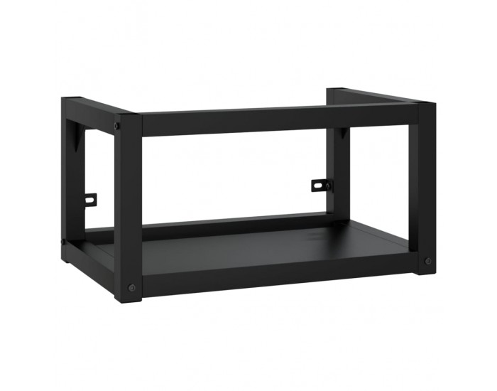 Sonata H Рамка за мивка за баня с вграден умивалник, черна, желязна