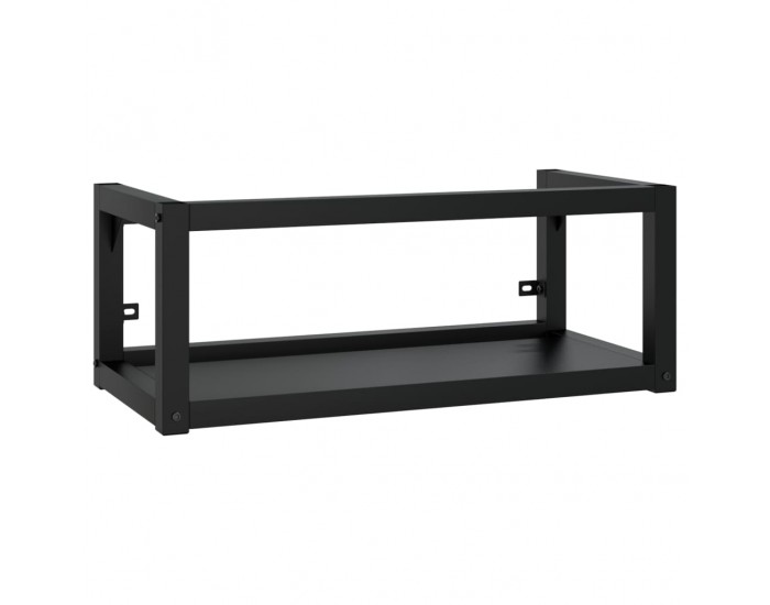 Sonata H Рамка за мивка за баня с вграден умивалник, черна, желязна