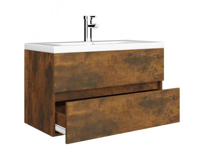 Sonata H Шкаф за мивка с вградена мивка, опушен дъб, инженерно дърво