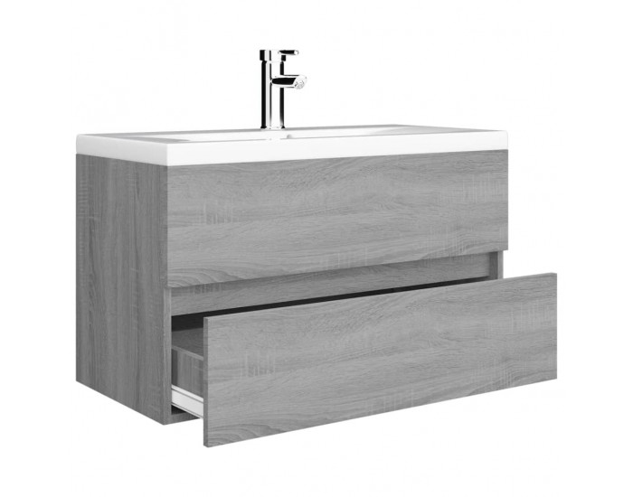 Sonata H Шкаф за мивка с вградена мивка, сив сонома, инженерно дърво