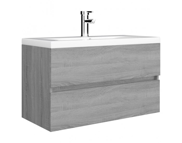 Sonata H Шкаф за мивка с вградена мивка, сив сонома, инженерно дърво