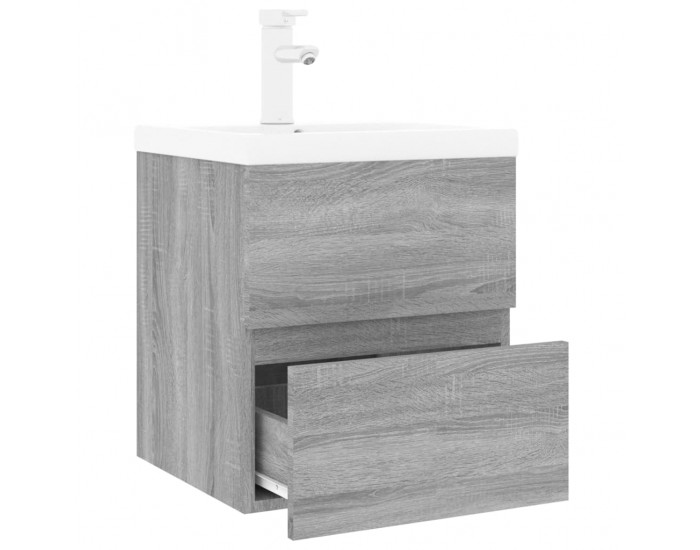 Sonata H Шкаф за мивка с вградена мивка, сив сонома, инженерно дърво