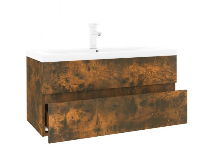 Sonata H Шкаф за мивка с вградена мивка, опушен дъб, инженерно дърво