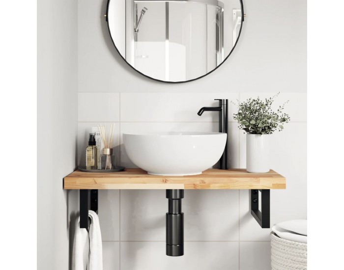 Sonata H Плот за баня, необработен, 100x40x4 см, масивно дърво акация