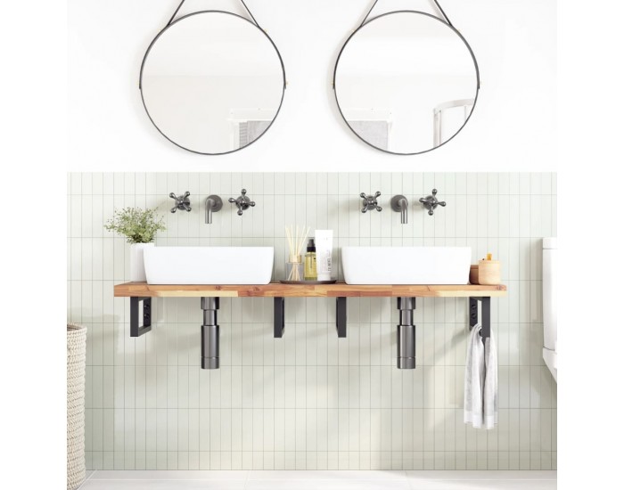 Sonata H Плот за баня, необработен, 140x40x4 см, масивно дърво акация