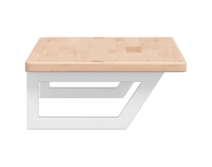 Sonata H Стенен рафт за мивка, стомана и масивно дърво дъб