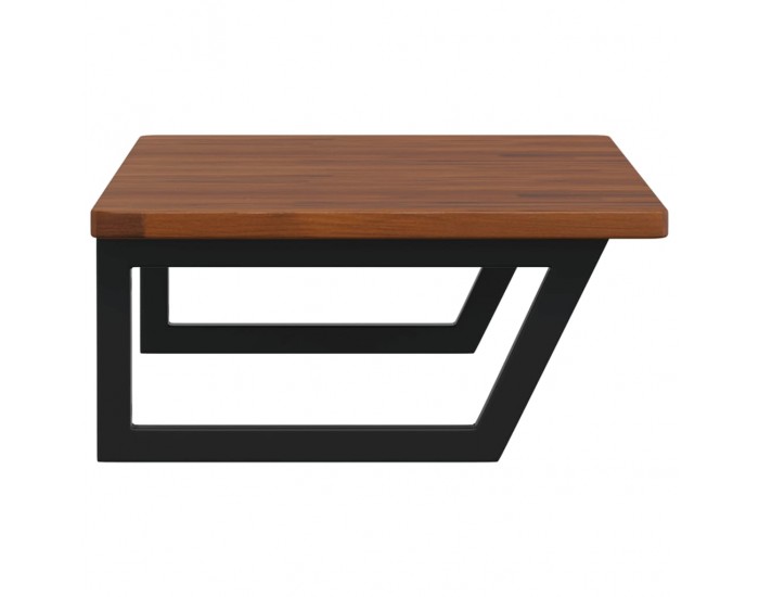 Sonata H Стенен рафт за мивка, стомана и масивно дърво дъб