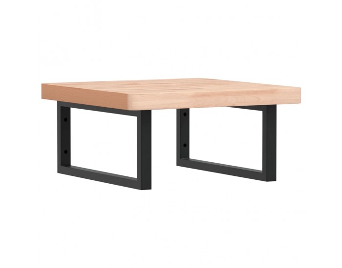 Sonata H Стенен рафт за мивка, стомана и масивно дърво бук