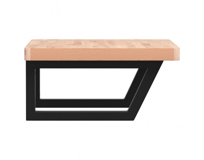 Sonata H Стенен рафт за мивка, стомана и масивно дърво бук