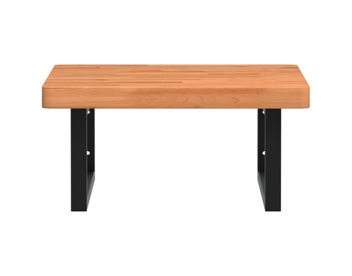 Sonata H Стенен рафт за мивка, стомана и масивно дърво бук