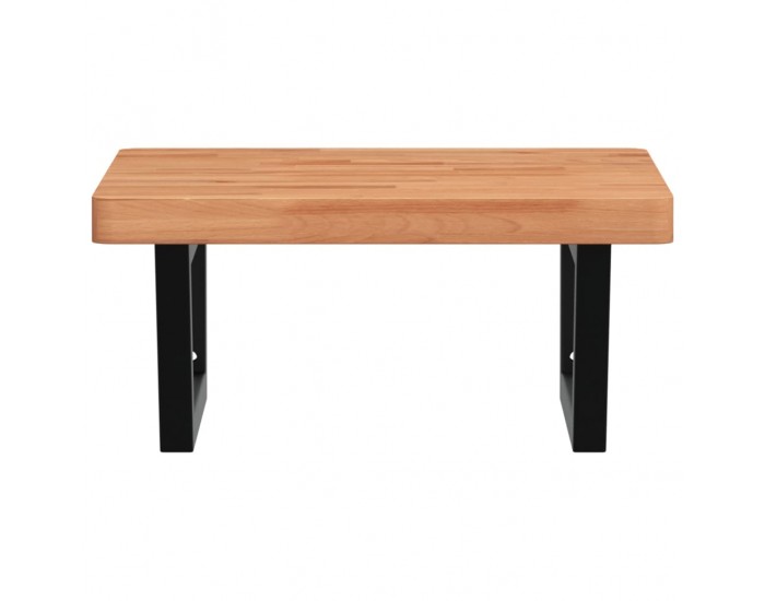 Sonata H Стенен рафт за мивка, стомана и масивно дърво бук