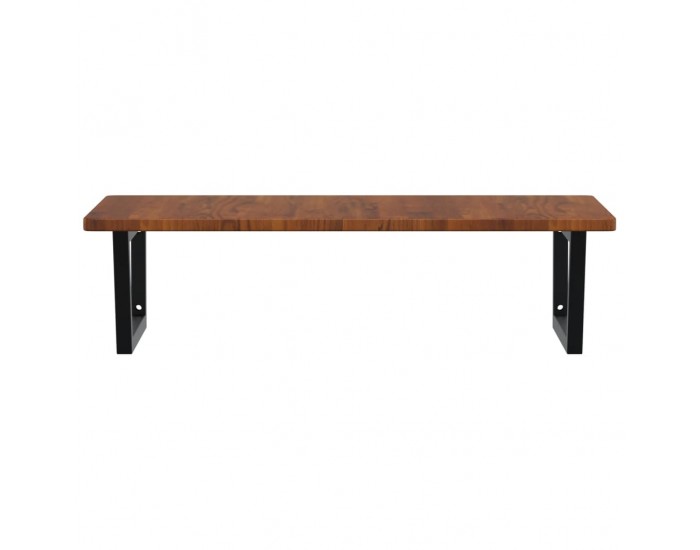 Sonata H Стенен рафт за мивка, стомана и масивно дърво дъб