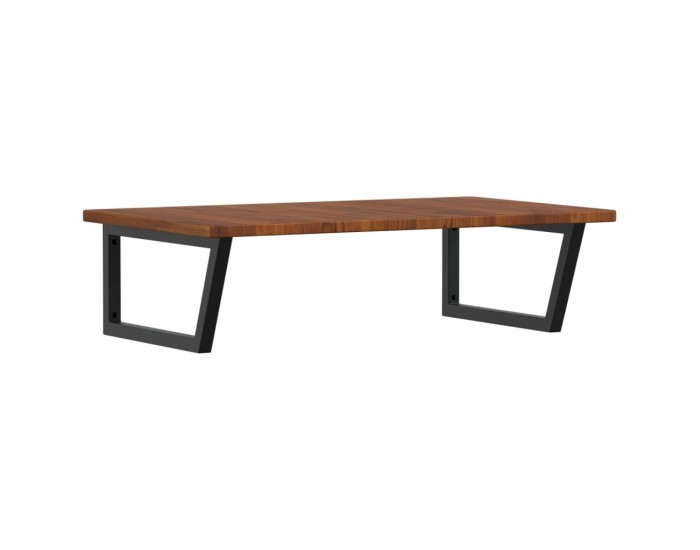 Sonata H Стенен рафт за мивка, стомана и масивно дърво дъб