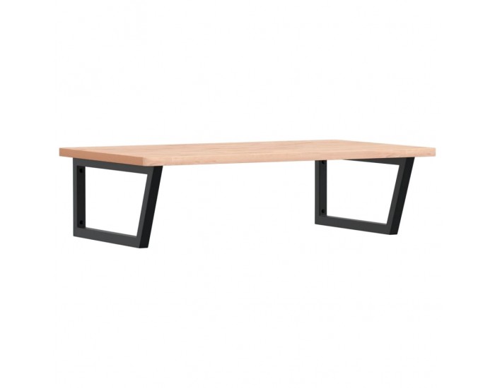 Sonata H Стенен рафт за мивка, стомана и масивно дърво бук