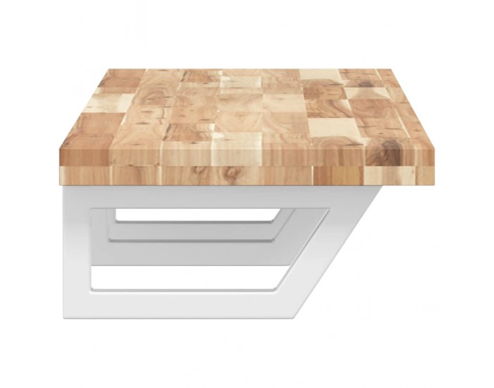 Sonata H Стенен рафт за мивка, стомана и масивно дърво акация