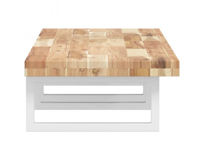 Sonata H Стенен рафт за мивка, стомана и масивно дърво акация