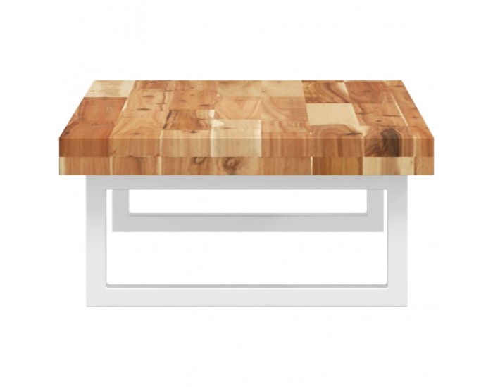 Sonata H Стенен рафт за мивка, стомана и масивно дърво акация