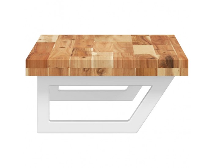 Sonata H Стенен рафт за мивка, стомана и масивно дърво акация