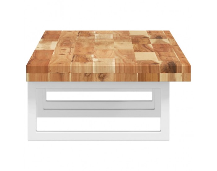 Sonata H Стенен рафт за мивка, стомана и масивно дърво акация