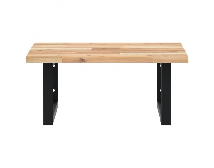 Sonata H Стенен рафт за мивка, стомана и масивно дърво акация