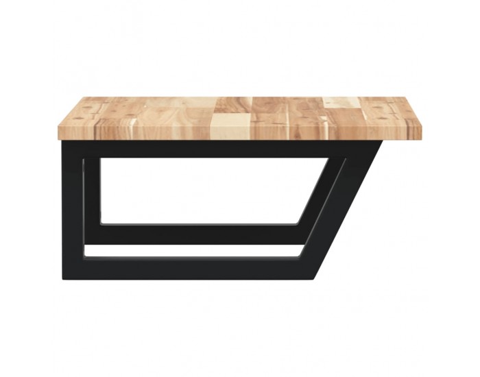 Sonata H Стенен рафт за мивка, стомана и масивно дърво акация