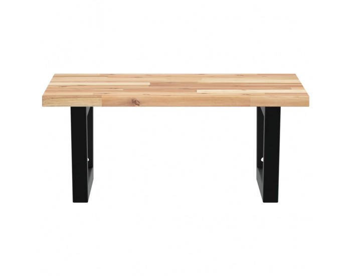 Sonata H Стенен рафт за мивка, стомана и масивно дърво акация