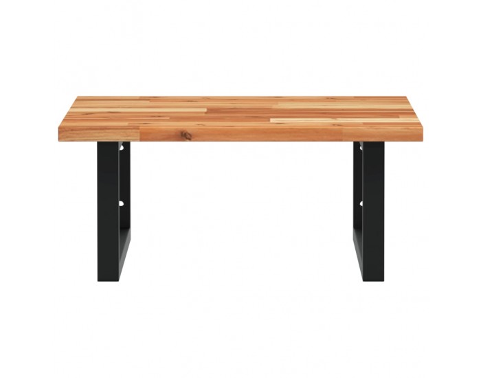 Sonata H Стенен рафт за мивка, стомана и масивно дърво акация