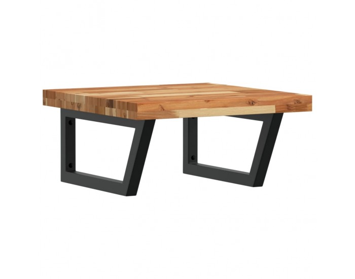 Sonata H Стенен рафт за мивка, стомана и масивно дърво акация