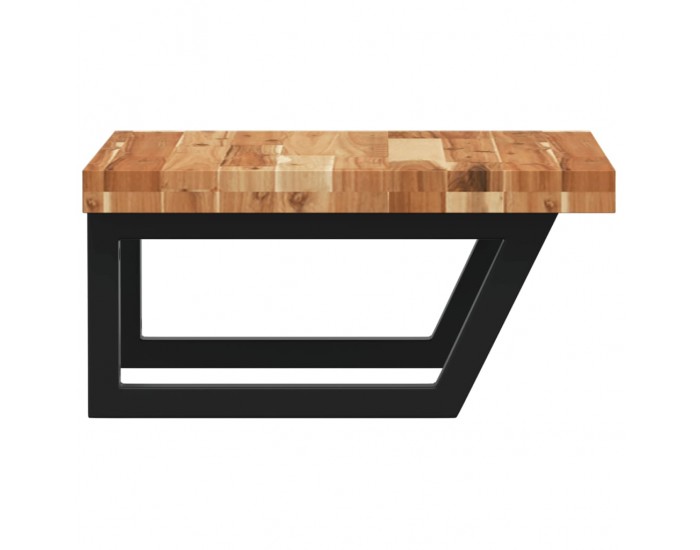 Sonata H Стенен рафт за мивка, стомана и масивно дърво акация