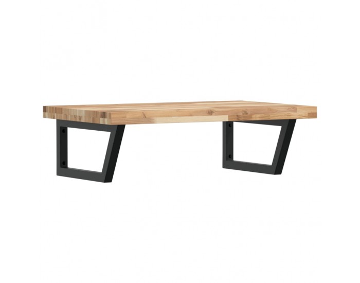 Sonata H Стенен рафт за мивка, стомана и масивно дърво акация