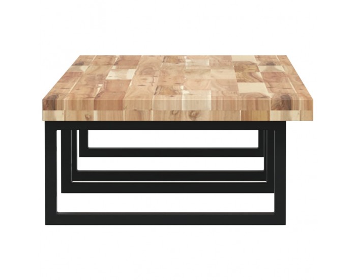 Sonata H Стенен рафт за мивка, стомана и масивно дърво акация