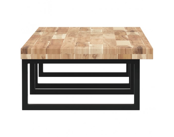 Sonata H Стенен рафт за мивка, стомана и масивно дърво акация