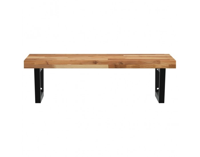 Sonata H Стенен рафт за мивка, стомана и масивно дърво акация