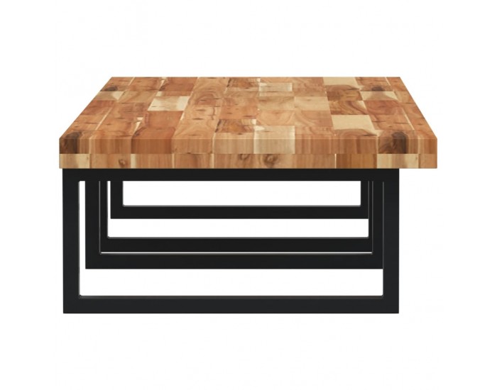 Sonata H Стенен рафт за мивка, стомана и масивно дърво акация