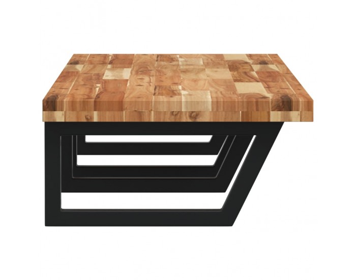 Sonata H Стенен рафт за мивка, стомана и масивно дърво акация