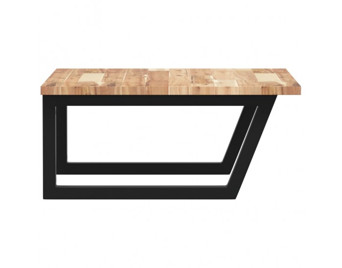 Sonata H Стенен рафт за мивка, стомана и масивно дърво акация